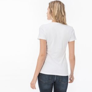 Футболка Lacoste , цвет белый, для женщин
