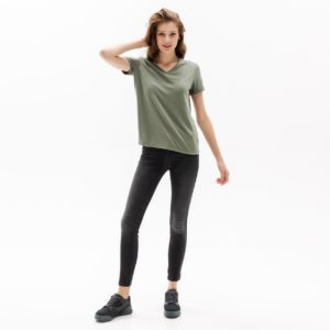 Футболка Lacoste , цвет зеленый, для женщин Футболка Lacoste , цвет зеленый, для женщин