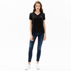Футболка Lacoste , цвет серый, для женщин Футболка Lacoste , цвет серый, для женщин