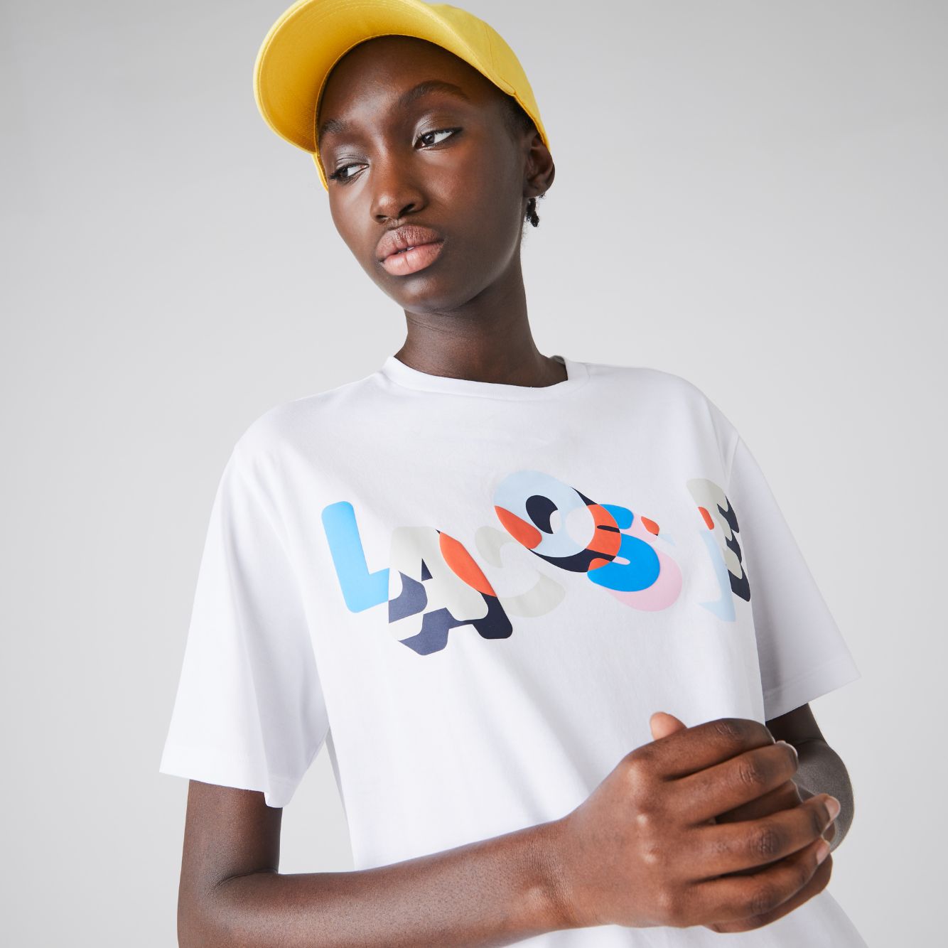 Футболка Lacoste , цвет белый, для женщин Футболка Lacoste , цвет белый, для женщин