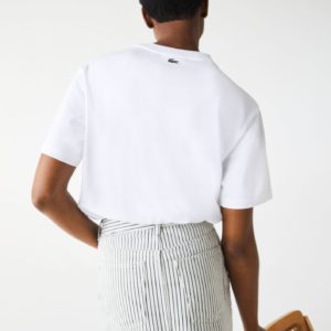 Футболка Lacoste , цвет белый, для женщин