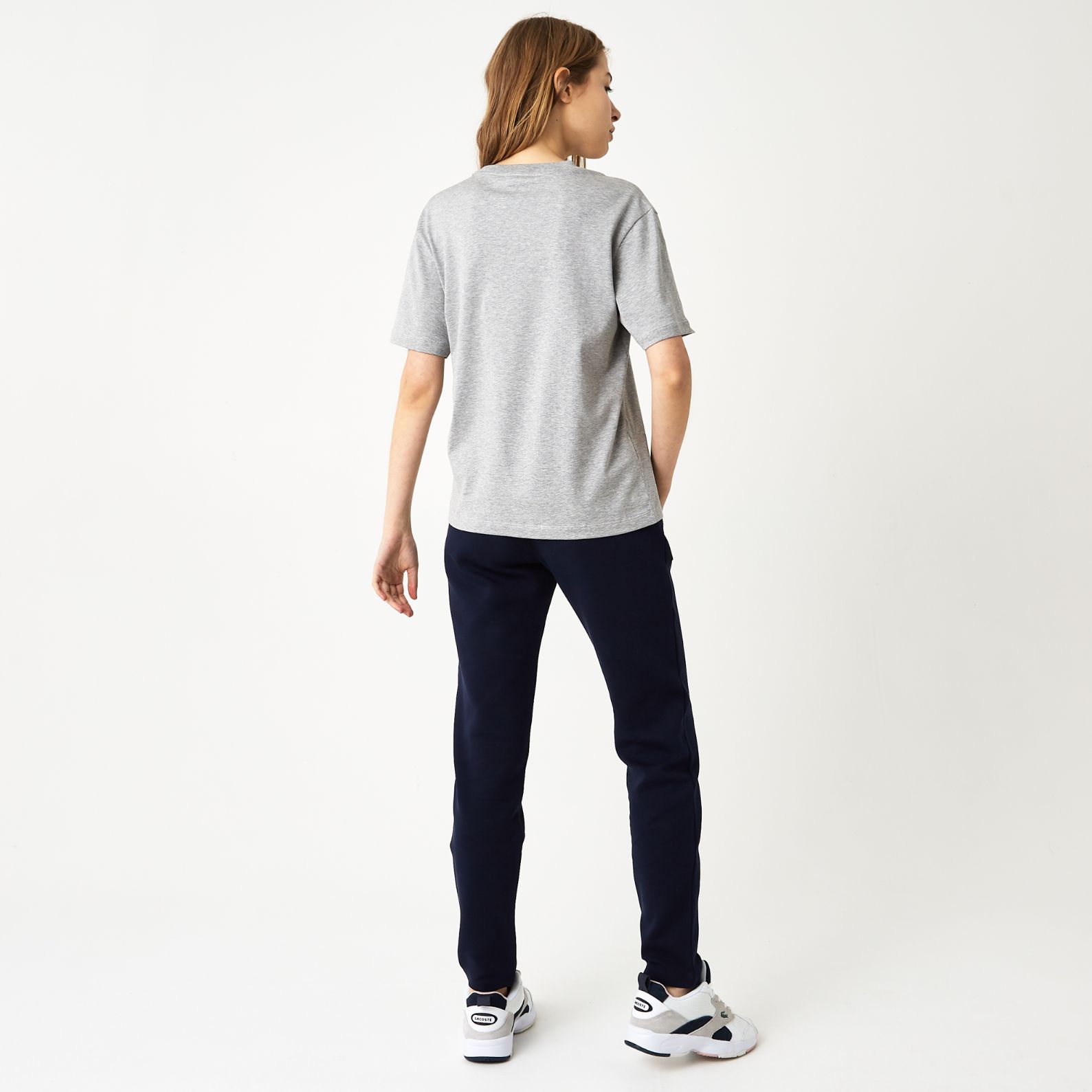 Футболка Lacoste , цвет серый, для женщин Футболка Lacoste , цвет серый, для женщин