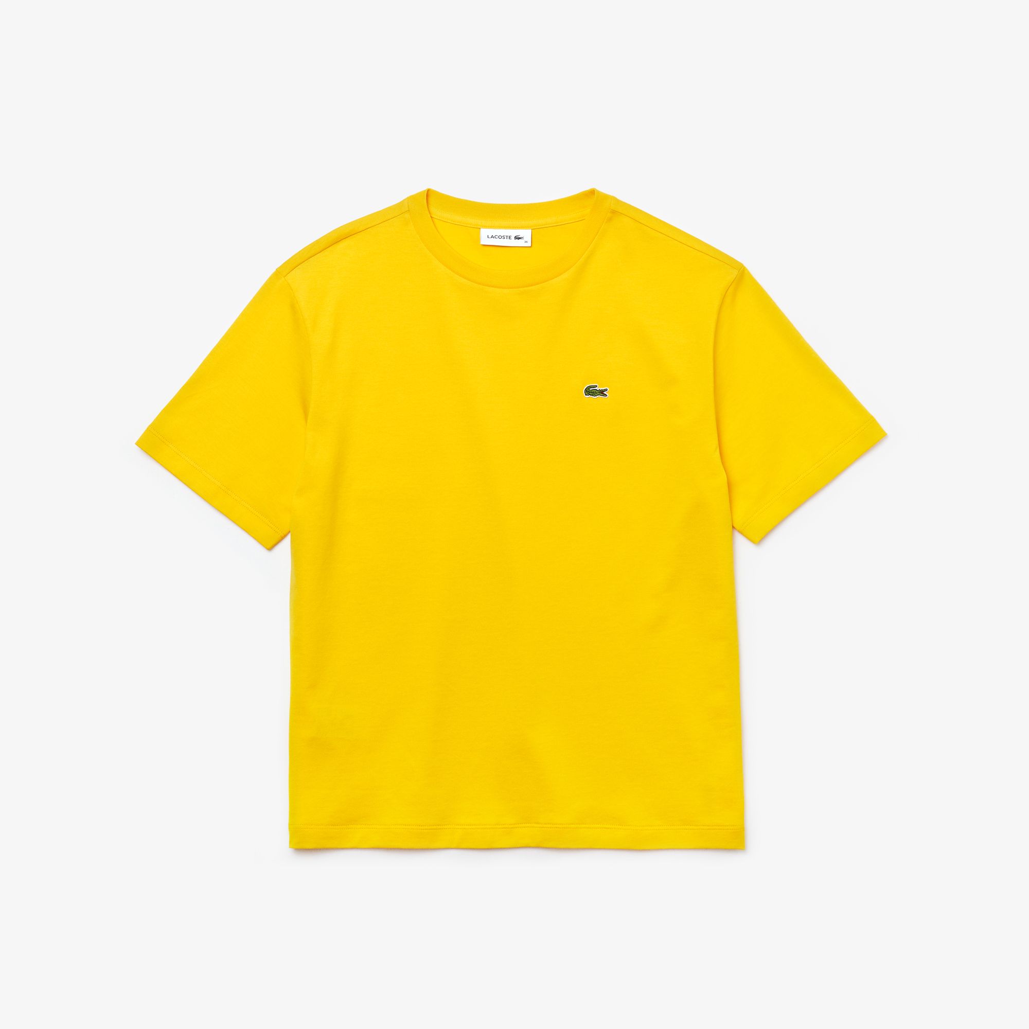Футболка Lacoste , цвет желтый, для женщин Футболка Lacoste , цвет желтый, для женщин