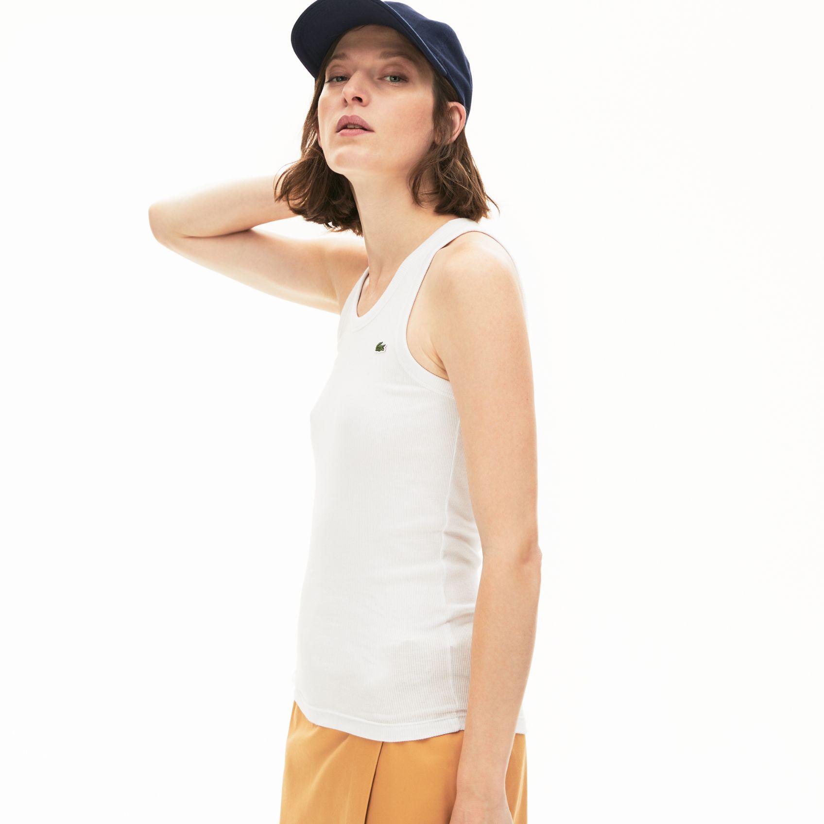 Футболка Lacoste , цвет белый, для женщин Футболка Lacoste , цвет белый, для женщин