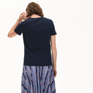 Футболка Lacoste , цвет синий, для женщин