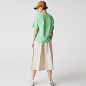 Футболка Lacoste , цвет зеленый, для женщин
