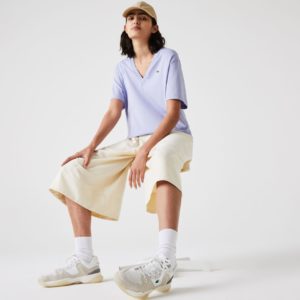 Футболка Lacoste , цвет фиолетовый, для женщин
