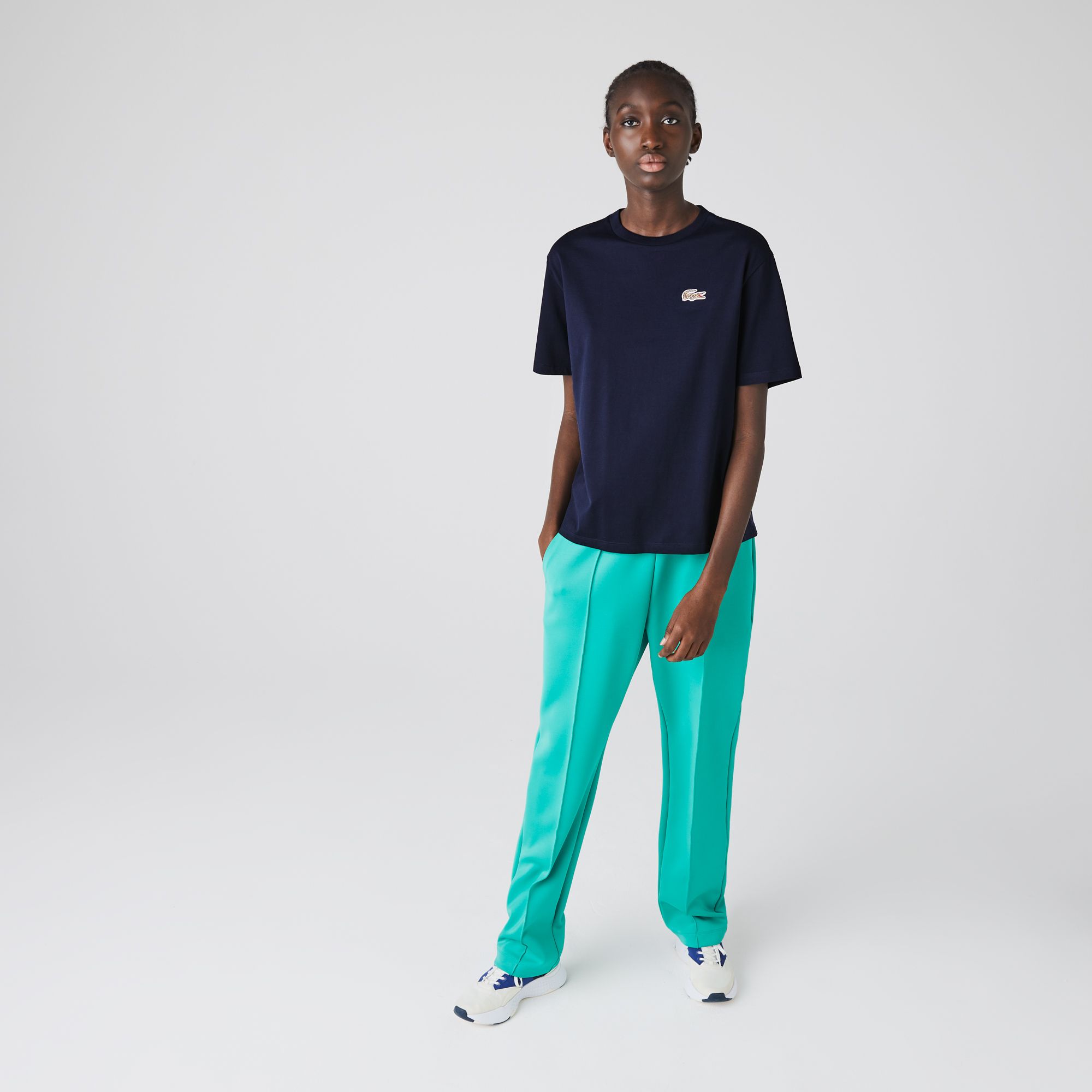 Футболка Lacoste NATIONAL GEOGRAPHIC , цвет синий, для женщин Футболка Lacoste NATIONAL GEOGRAPHIC , цвет синий, для женщин