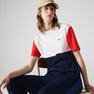 Футболка Lacoste , цвет разноцветный, для женщин Футболка Lacoste , цвет разноцветный, для женщин