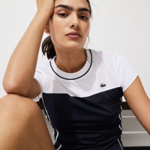 Футболка Lacoste , цвет синий, для женщин Футболка Lacoste , цвет синий, для женщин