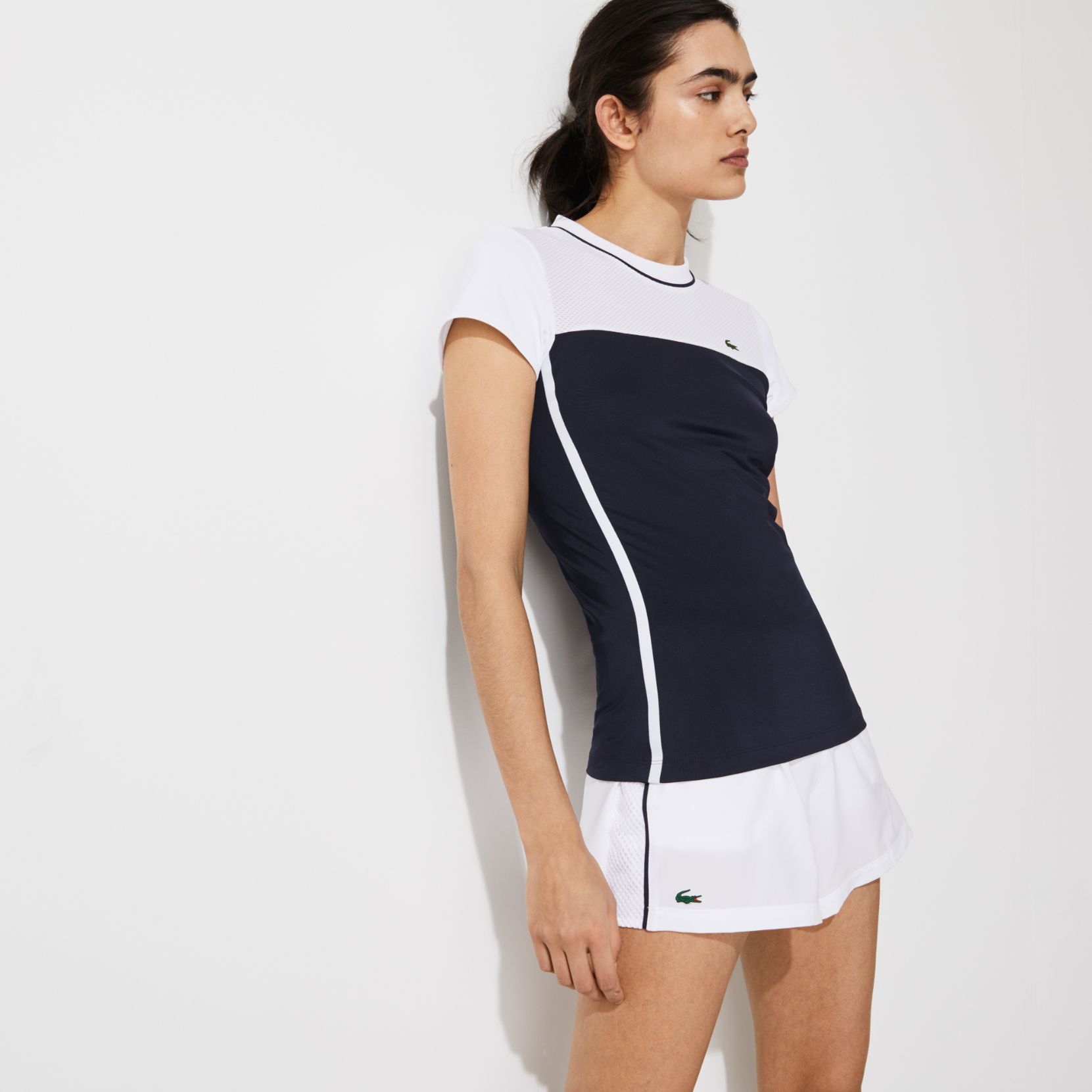 Футболка Lacoste , цвет синий, для женщин Футболка Lacoste , цвет синий, для женщин