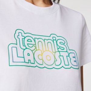 Футболка Lacoste , цвет белый, для женщин