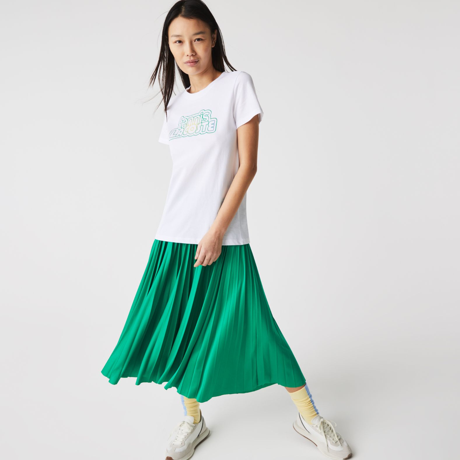 Футболка Lacoste , цвет белый, для женщин Футболка Lacoste , цвет белый, для женщин