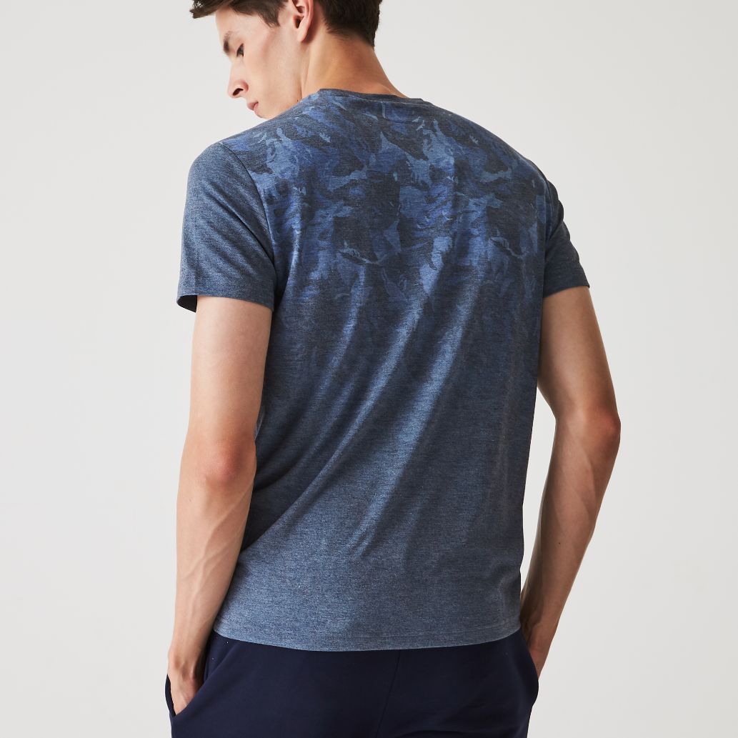 Футболка Lacoste , цвет синий, для мужчин Футболка Lacoste , цвет синий, для мужчин