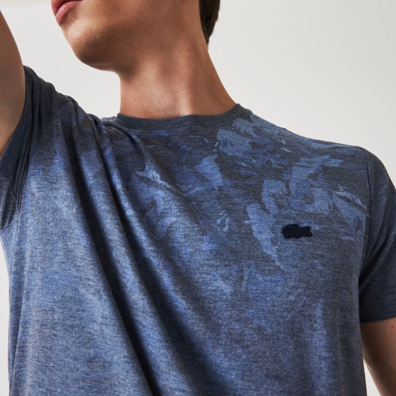 Футболка Lacoste , цвет синий, для мужчин Футболка Lacoste , цвет синий, для мужчин