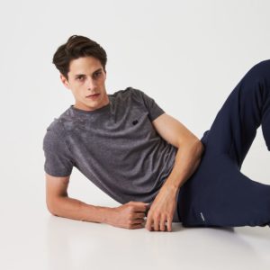 Футболка Lacoste , цвет черный, для мужчин
