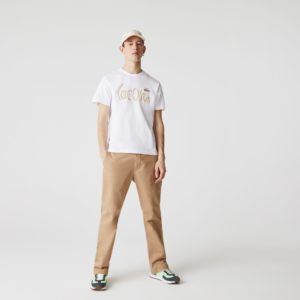 Футболка Lacoste , цвет белый, для мужчин