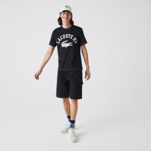 Футболка Lacoste , цвет черный, для мужчин