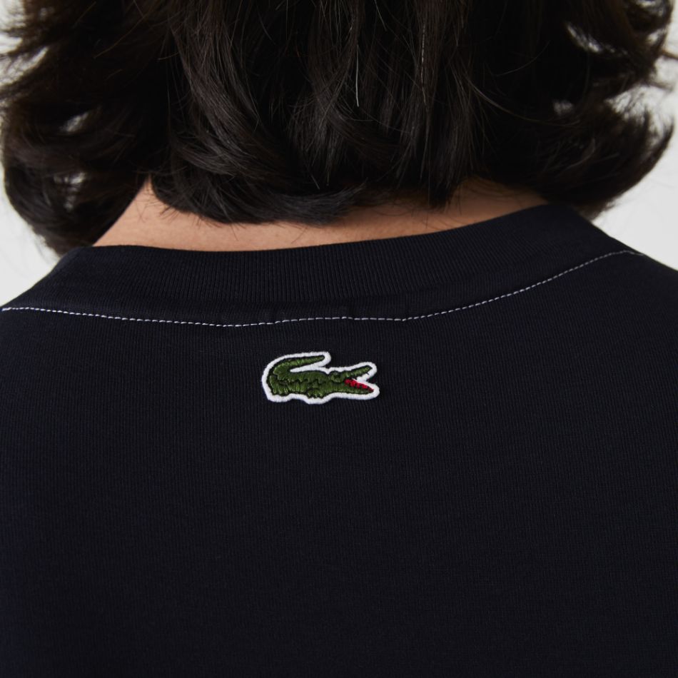 Футболка Lacoste , цвет черный, для мужчин Футболка Lacoste , цвет черный, для мужчин