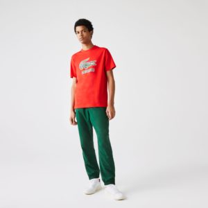 Футболка Lacoste , цвет красный, для мужчин