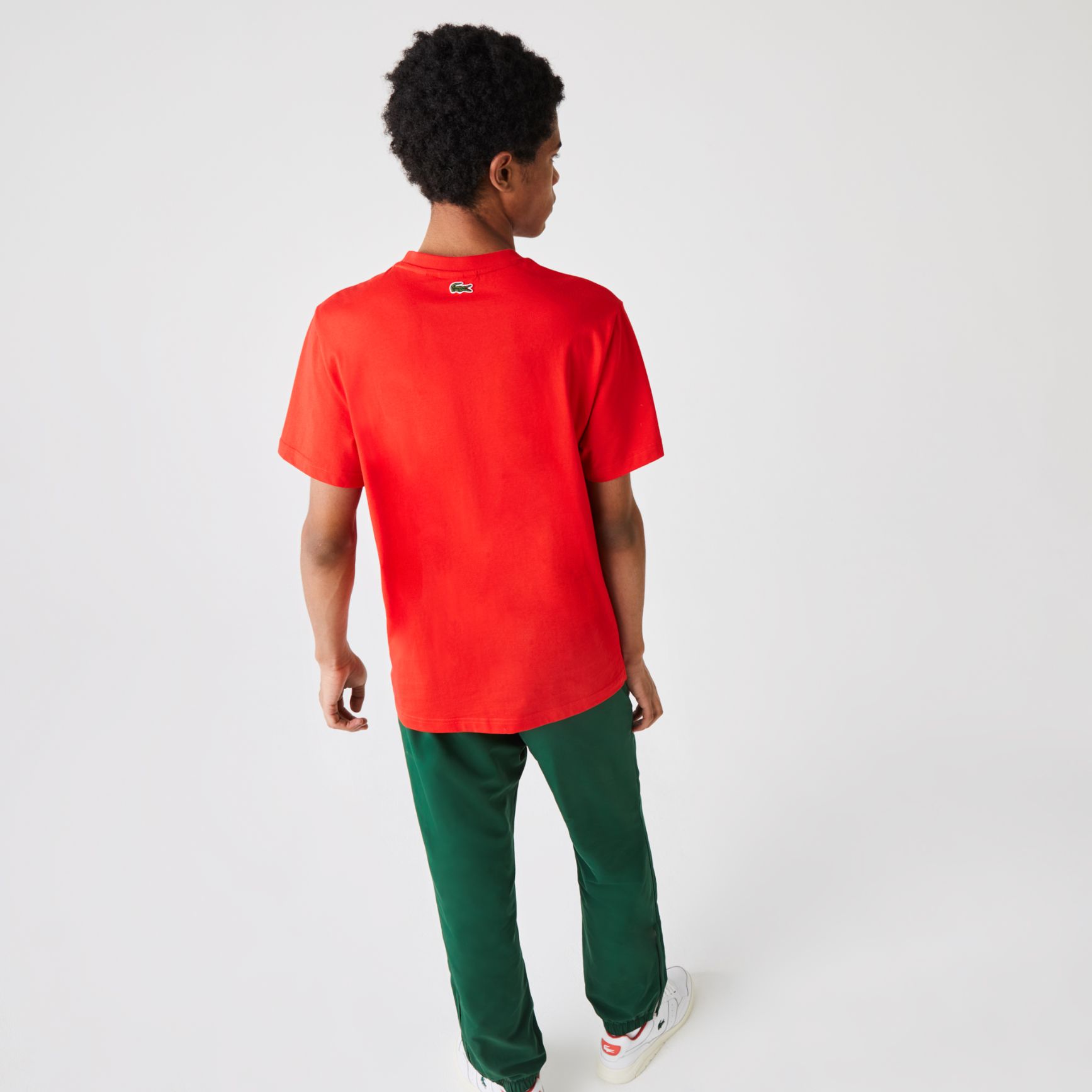 Футболка Lacoste , цвет красный, для мужчин Футболка Lacoste , цвет красный, для мужчин