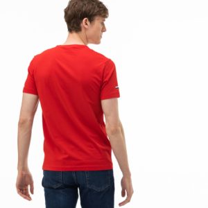 Футболка Lacoste , цвет красный, для мужчин