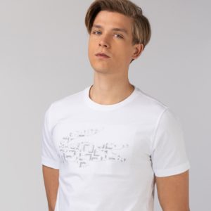 Футболка Lacoste , цвет белый, для мужчин Футболка Lacoste , цвет белый, для мужчин
