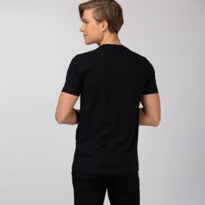 Футболка Lacoste , цвет черный, для мужчин