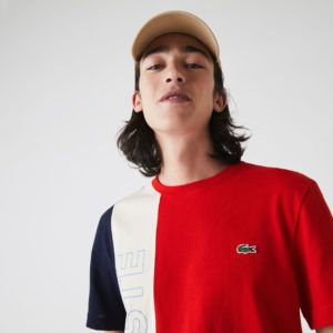 Футболка Lacoste , цвет красный, для мужчин