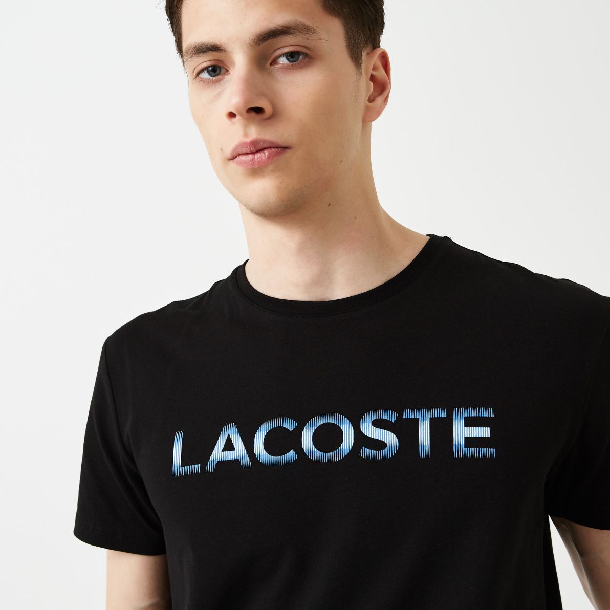 Футболка Lacoste , цвет серый, для мужчин Футболка Lacoste , цвет серый, для мужчин