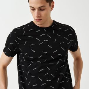 Футболка Lacoste , цвет черный, для мужчин