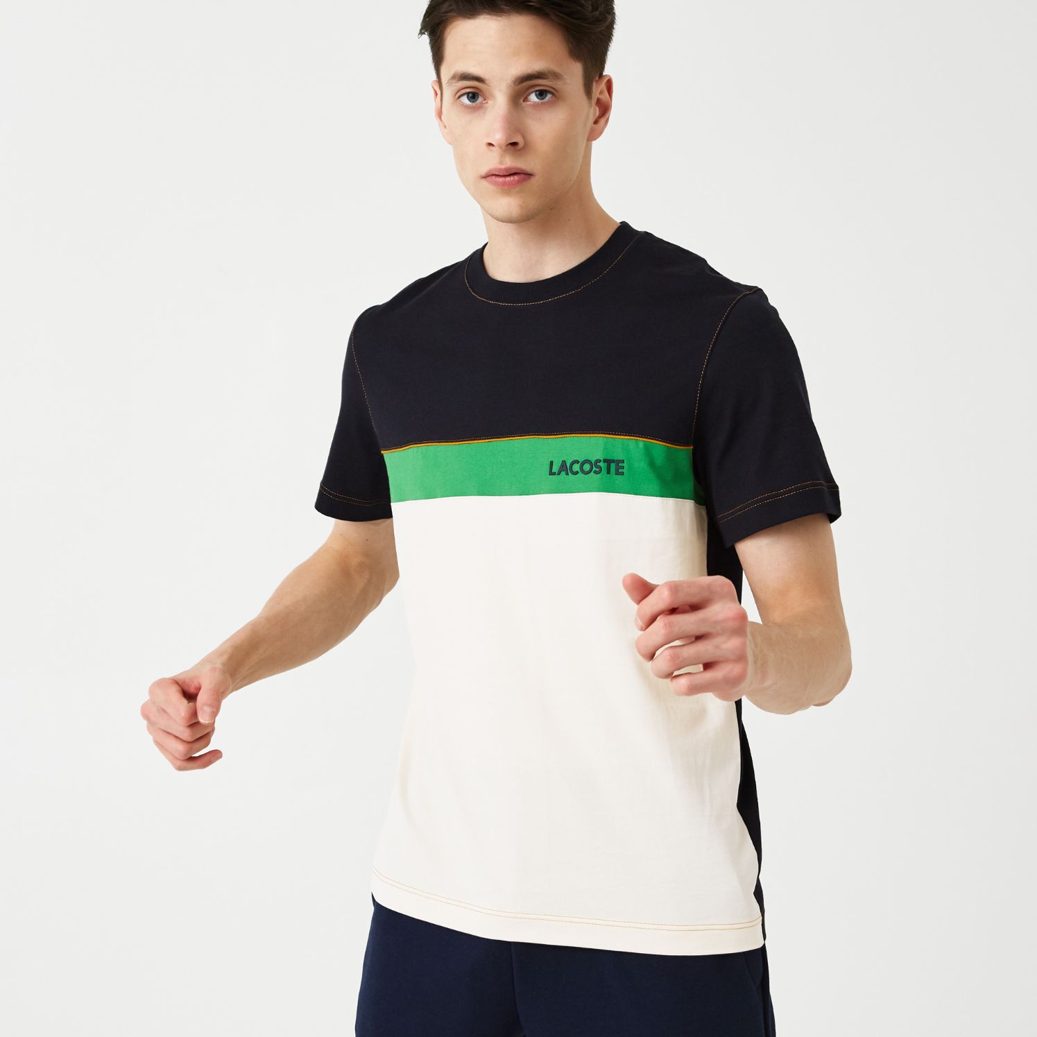 Футболка Lacoste , цвет разноцветный, для мужчин Футболка Lacoste , цвет разноцветный, для мужчин