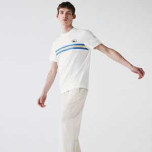 Футболка Lacoste , цвет белый, для мужчин