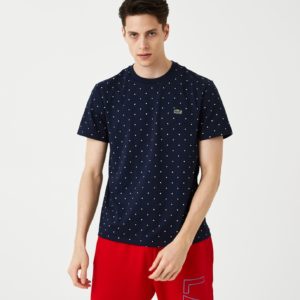 Футболка Lacoste , цвет синий, для мужчин Футболка Lacoste , цвет синий, для мужчин