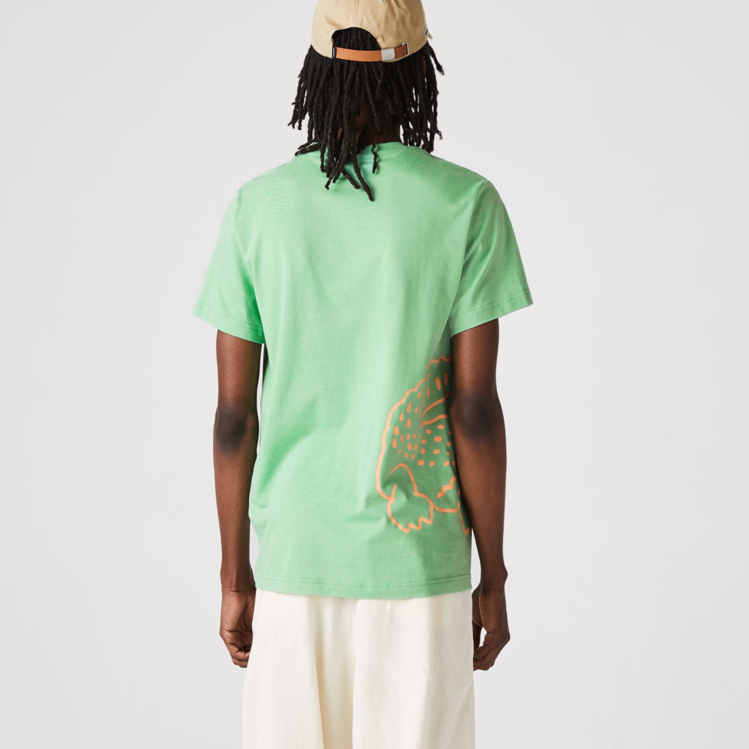 Футболка Lacoste , цвет зеленый, для мужчин Футболка Lacoste , цвет зеленый, для мужчин