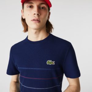 Футболка Lacoste , цвет синий, для мужчин Футболка Lacoste , цвет синий, для мужчин
