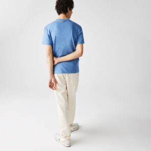 Футболка Lacoste , цвет голубой, для мужчин