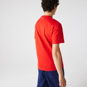 Футболка Lacoste , цвет красный, для мужчин