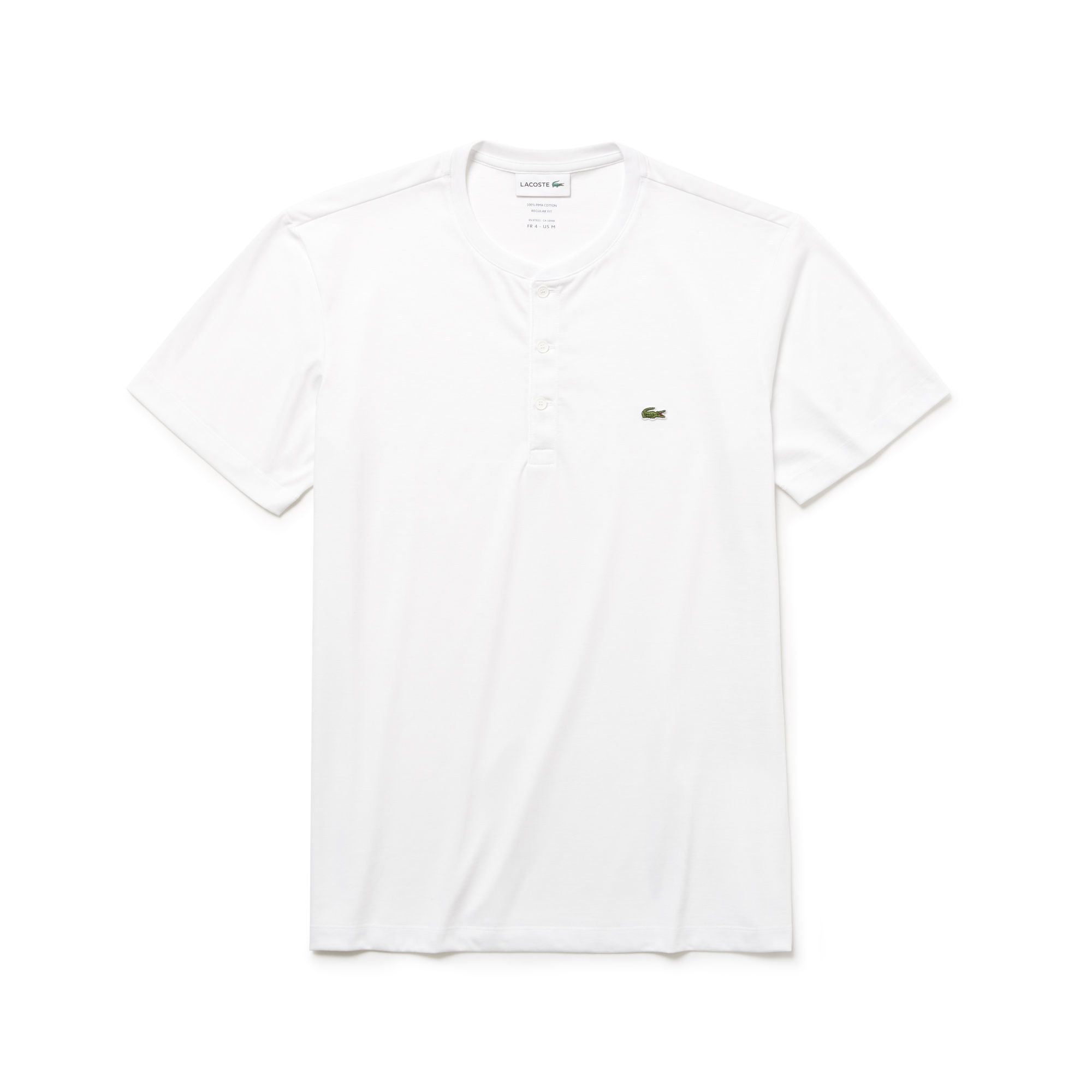Футболка Lacoste , цвет белый, для мужчин Футболка Lacoste , цвет белый, для мужчин