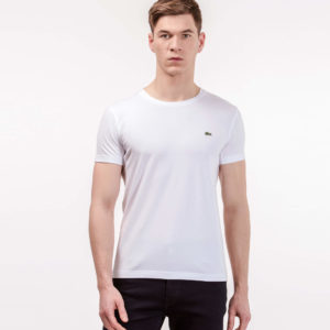 Футболка Lacoste Regular fit , цвет белый, для мужчин Футболка Lacoste Regular fit , цвет белый, для мужчин