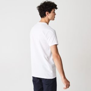 Футболка Lacoste , цвет белый, для мужчин