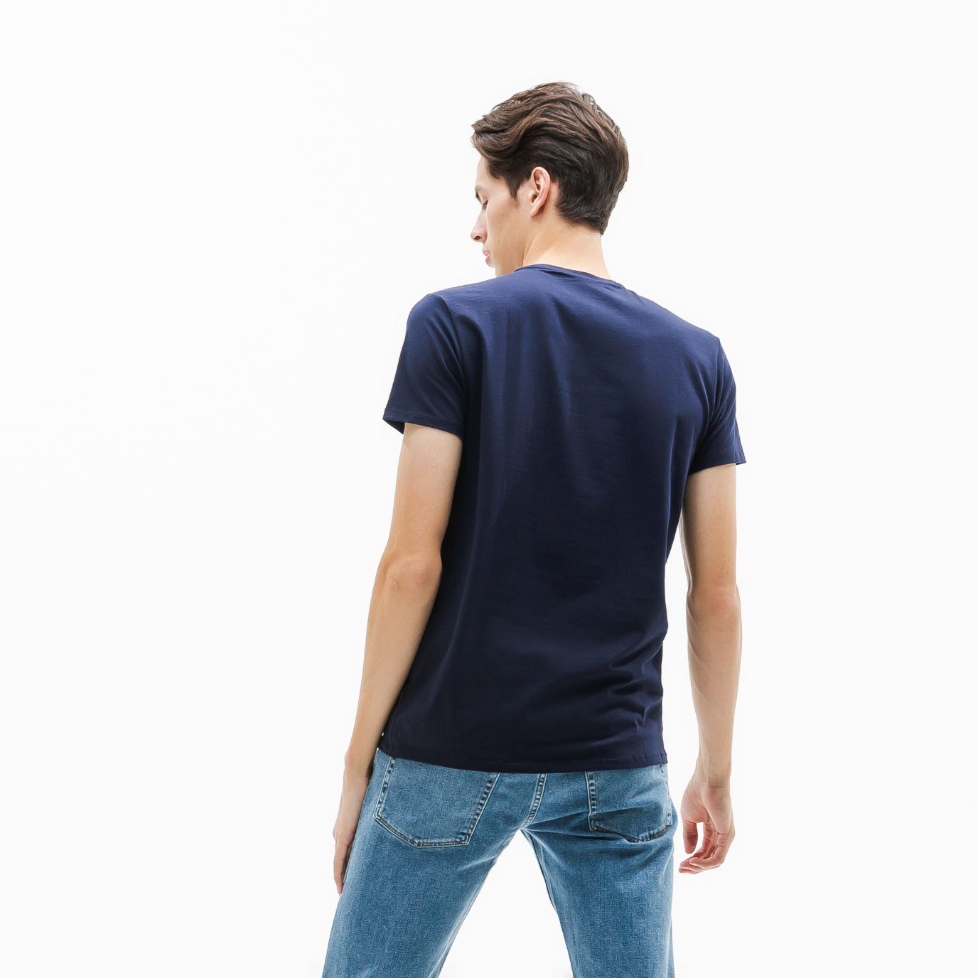 Футболка Lacoste , цвет синий, для мужчин Футболка Lacoste , цвет синий, для мужчин