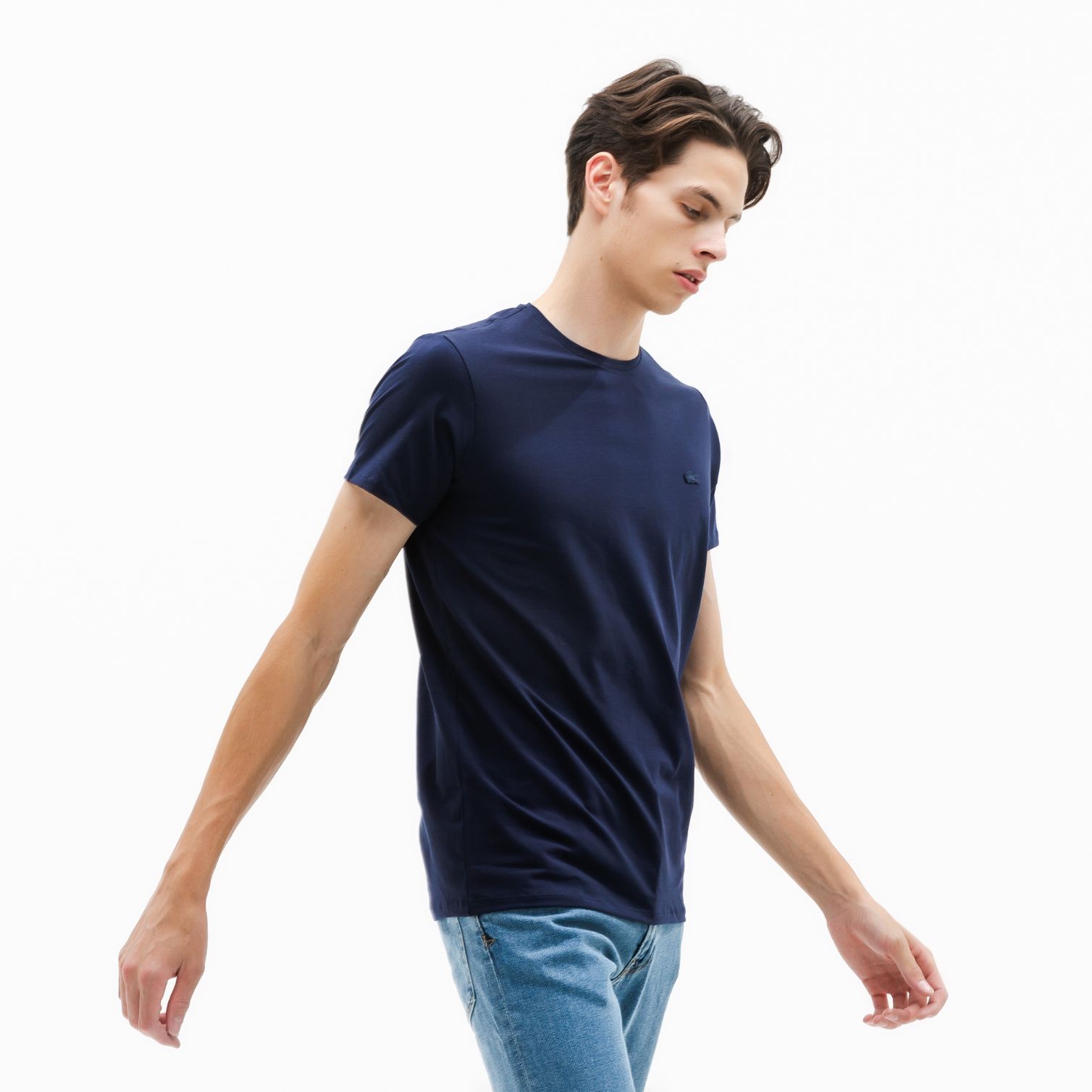 Футболка Lacoste , цвет синий, для мужчин Футболка Lacoste , цвет синий, для мужчин