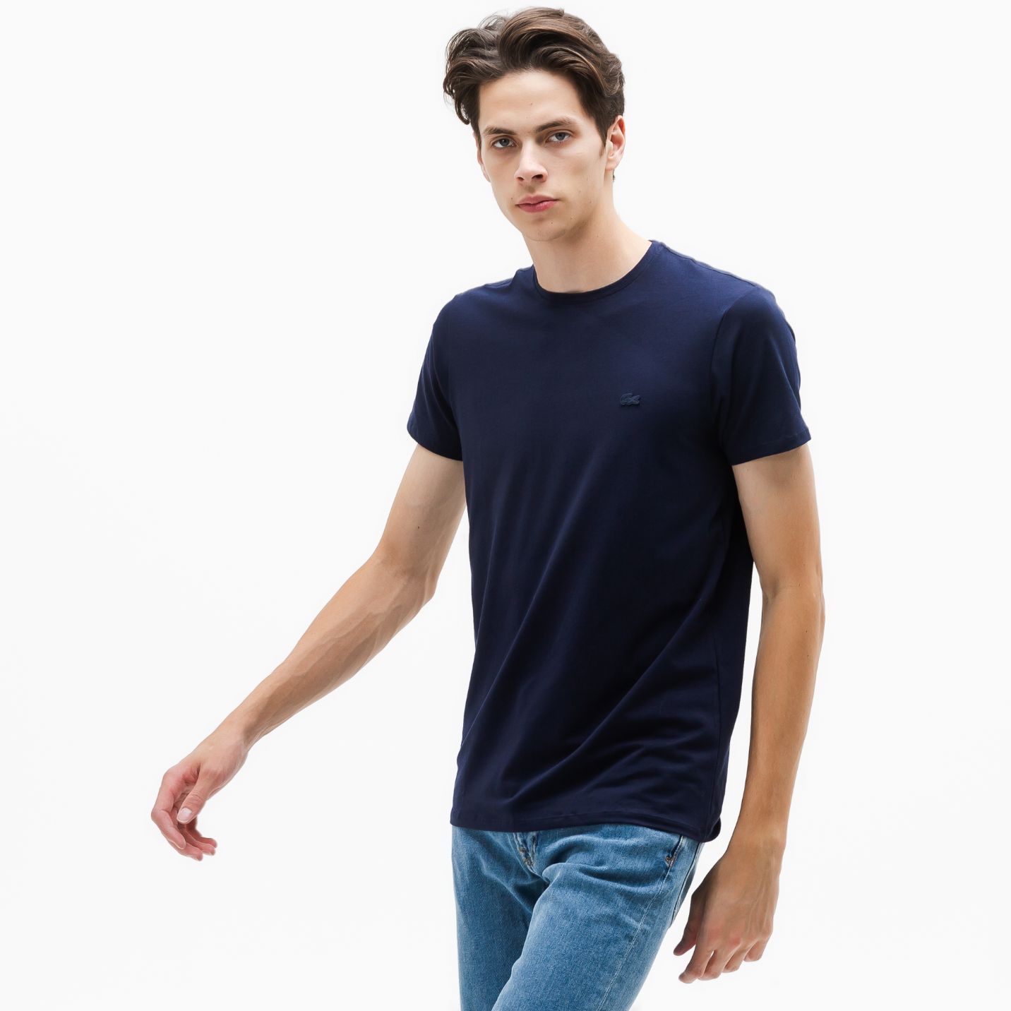 Футболка Lacoste , цвет синий, для мужчин Футболка Lacoste , цвет синий, для мужчин