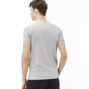 Футболка Lacoste , цвет серый, для мужчин