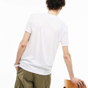 Футболка Lacoste , цвет белый, для мужчин