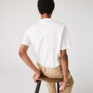 Футболка Lacoste L!VE , цвет белый, для мужчин