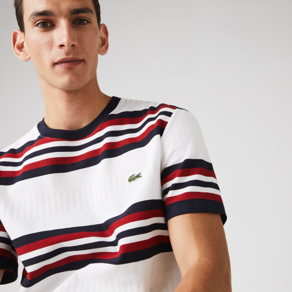 Футболка Lacoste , цвет разноцветный, для мужчин Футболка Lacoste , цвет разноцветный, для мужчин