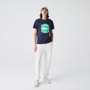 Футболка Lacoste , цвет синий, для мужчин