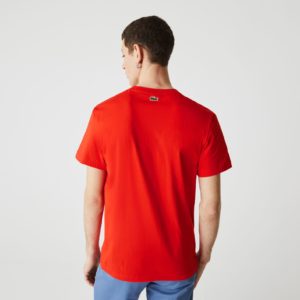 Футболка Lacoste , цвет красный, для мужчин
